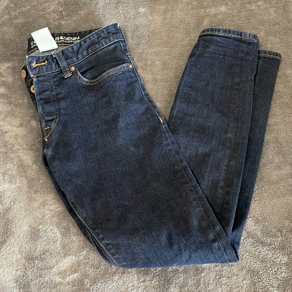 &Denim Slim Low Waist Jeans Pants